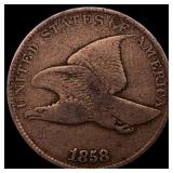 1858 Copper-Nickel Flying Eagle Cent LIGHTLY CIRCU