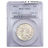 1941-S Walking Liberty Half Dollar PCGS MS63