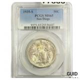 1935-S San Diego Half Dollar PCGS MS65