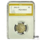 1912-D Liberty Victory Nickel PGA MS63