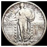 1917-D T2 Silver Standing Liberty Quarter  NEARLY