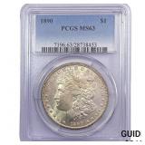 1890 Morgan Silver Dollar PCGS MS63