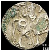700-1000 AD India Rajput SIlver Jital NEARLY UNCIR
