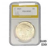 1923 Silver Peace Dollar PGA MS65