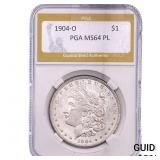 1904-O Morgan Silver Dollar PGA MS64 PL