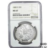 1880-S Morgan Silver Dollar NGC MS67