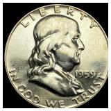 1959 Franklin Silver Half Dollar CHOICE PROOF