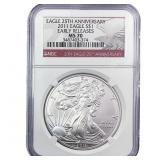 2011 Silver Eagle NGC MS70