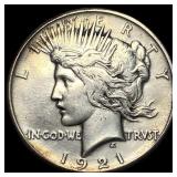 1921 Silver Peace Dollar CLOSELY UNCIRCULATED