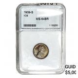 1909-S VDB Wheat Cent NNC MS64 BR