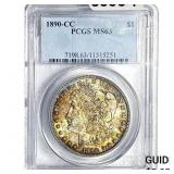 1890-CC Morgan Silver Dollar PCGS MS63