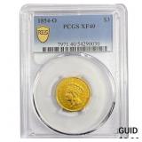 1854-O $3 Gold Piece PCGS XF40