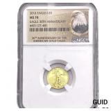 2016 1/10oz $5 Gold Eagle NGC MS70