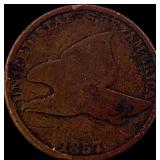 1857 Copper-Nickel Flying Eagle Cent LIGHTLY CIRCU