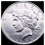 1928 Silver Peace Dollar CLOSELY UNCIRCULATED