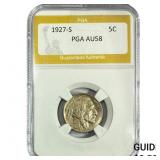 1927-S Buffalo Nickel PGA AU58