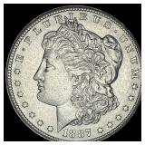 1887-S Silver Morgan Dollar CHOICE AU