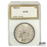 1885-S Morgan Silver Dollar PCI AU58