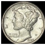 1925-S Silver Mercury Dime CHOICE AU