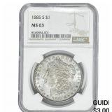 1885-S Morgan Silver Dollar NGC MS63