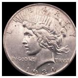 1934 Peace Silver Dollar CLOSELY UNCIRCULATED