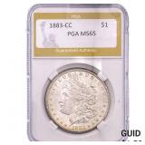1883-CC Morgan Silver Dollar PGA MS65