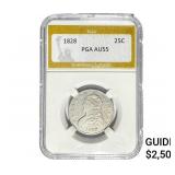 1825 Capped Bust Quarter PGA AU55