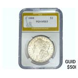 1904 Morgan Silver Dollar PGA MS63