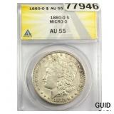 1880-O Morgan Silver Dollar ANACS AU55 MICRO O
