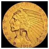 1916-S Indian Head Half Eagle $5 Gold CLOSE  UNC