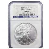 2009 Silver Eagle NGC MS69