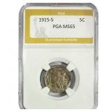 1915-S Buffalo Nickel PGA MS65
