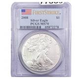 2008 Silver Eagle PCGS MS70