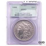 1886 Morgan Silver Dollar PCGS MS63