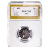 1886 Liberty Victory Nickel PGA XF45 Detail