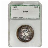 1955 Franklin Half Dollar PCI PR66 Cameo Rev.