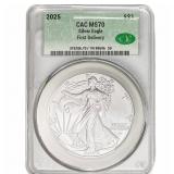 2025 Silver Eagle CAC MS70 First Delivery