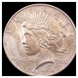 1934 Peace Silver Dollar CLOSELY UNCIRCULATED