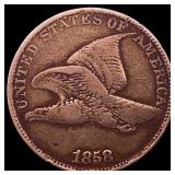 1858 Copper-Nickel Flying Eagle Cent LIGHTLY CIRCU
