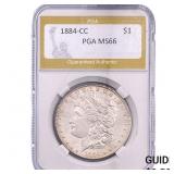 1884-CC Morgan Silver Dollar PGA MS66