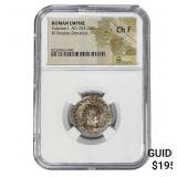 Roman Valerian I, AD 253-260 BI Dbl-Denarius NGC