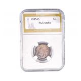 1935-D Buffalo Nickel PGA MS66