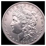1904 Silver Morgan Dollar CLOSELY UNCIRCULATED