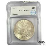1921 Morgan Silver Dollar ICG MS62