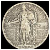 1917 Type 1 Standing Liberty Quarter LIGHTLY  CIR