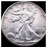 1938-D Silver Half Dollar CHOICE AU