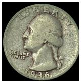 1936 Washington Silver Quarter LIGHTLY CIRCULATED