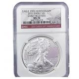 2011 Silver Eagle NGC MS70