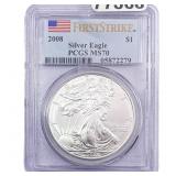 2008 Silver Eagle PCGS MS70