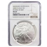2008-W Rev 07 Silver Eagle NGC MS69